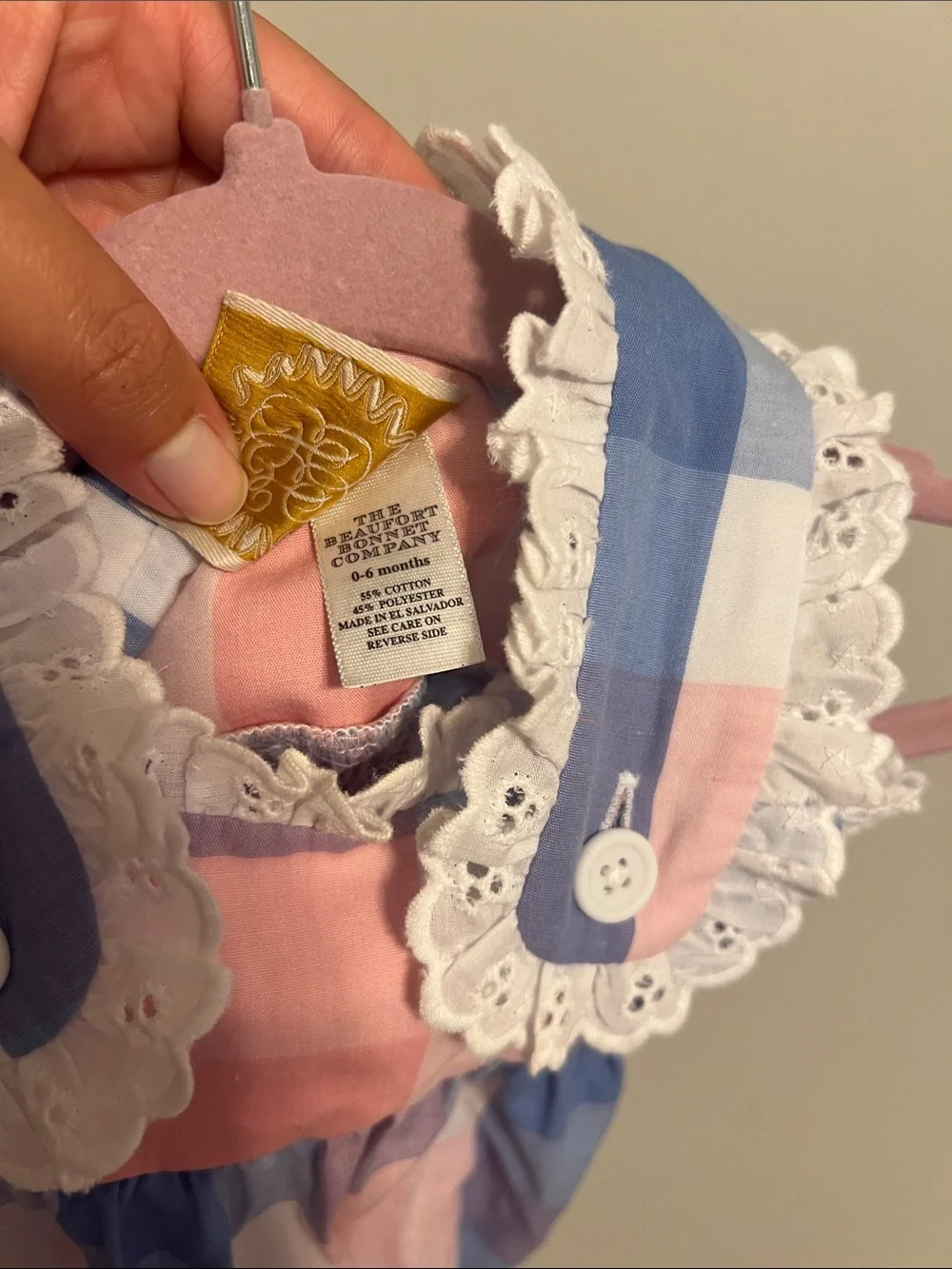The Beaufort Bonnet Company gingham romper